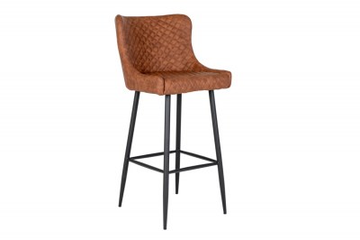 Dizajnová barová stolička Laurien vintage hnedá